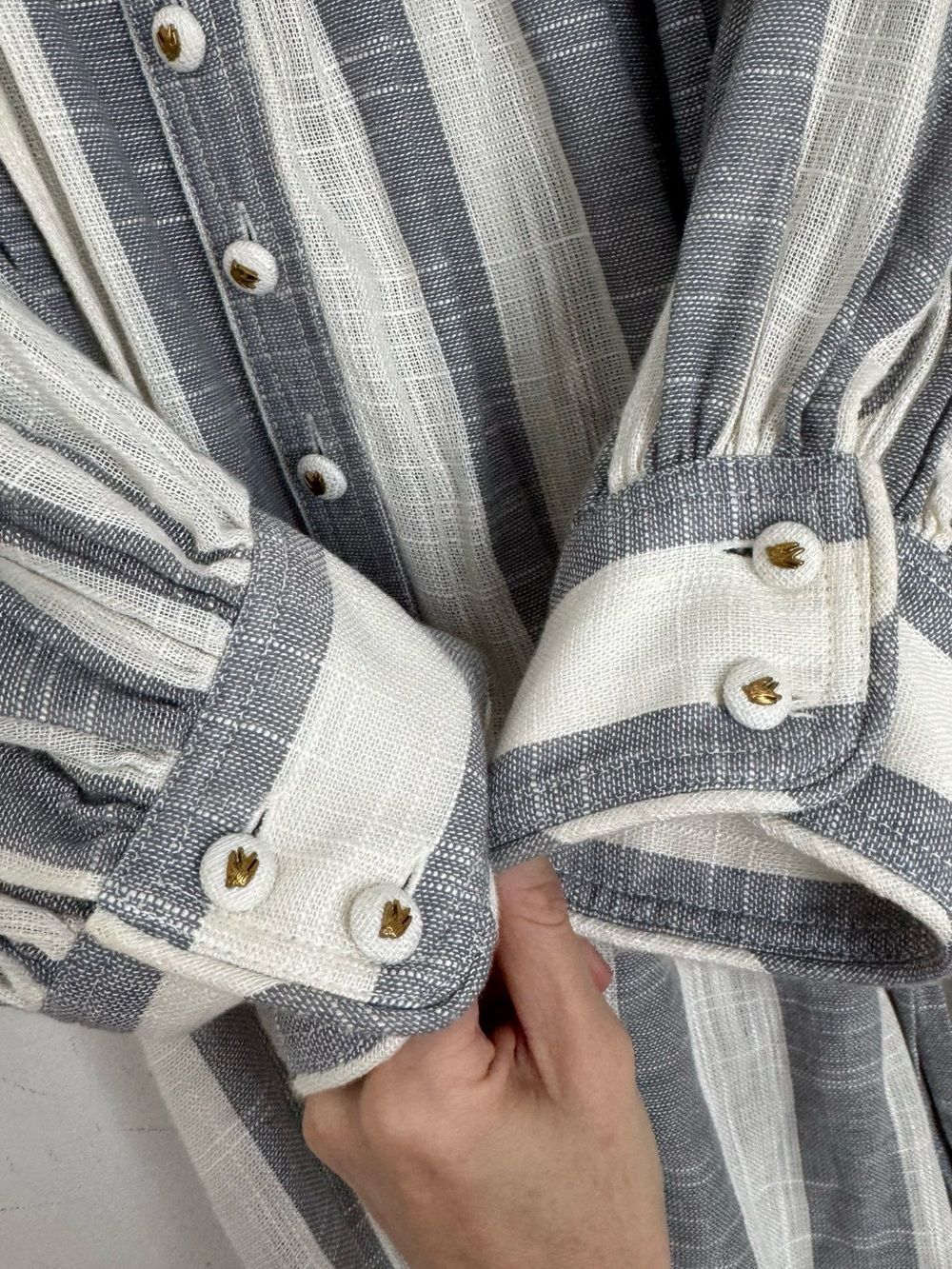 NEW ZIMMERMANN
Matchmaker Swing Stripe Tie Neck Button-Up Shirt - Picture 15 of 17